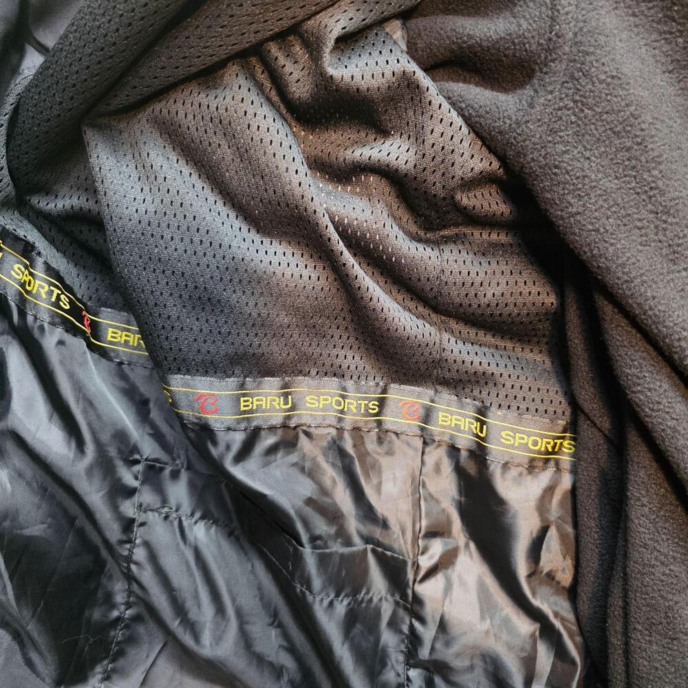Baru Sports 3 In 1 Jacket Mens XL Black Windstream Hooded Reflective 2553 Winter - Picture 10 of 11